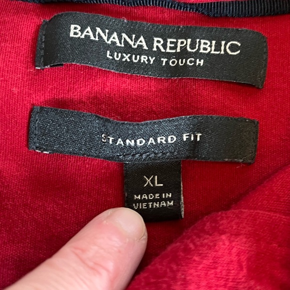Banana Republic polo shirt mens XL Luxury Touch red white blue USA super soft - Picture 4 of 10